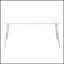 Table basse moderne moderne avec stratifié blanc et pieds en métal gris, parfaite pour les salons élégants-1061181286