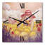 Horloge murale petit lapin avec fleurs-1124194150