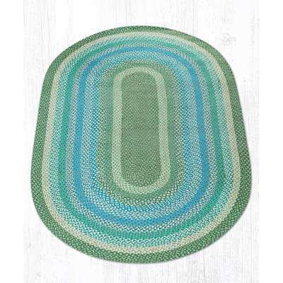  Natural Fiber Rug – Sage/Ivory/Blue Oval by 