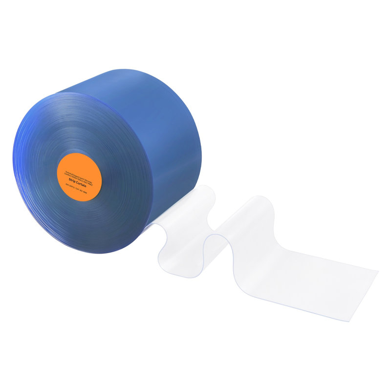 Rouleau de rideau transparent en PVC - Barrière de porte en plastique robuste pour congélateurs, entrepôts et garages