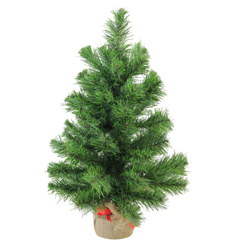 18'' Mini Pine Artificial Christmas Tree with Burlap Base