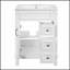 Meuble-lavabo de 24 pouces avec lavabo en céramique, armoire de rangement compacte, conception moderne avec 2 tiroirs et tablette réglable-1826980685