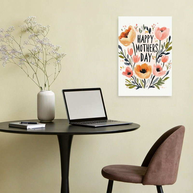 Floral Mothera#039;S Embrace Spring Flower Wall Art Print by Treechild - Wrapped Canvas Print, 60.96cm H x 40.64cm W