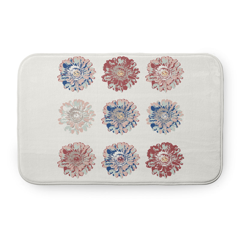 Tapis de bain Happy Hippy, L 21 po x L 34 po, Rouge
