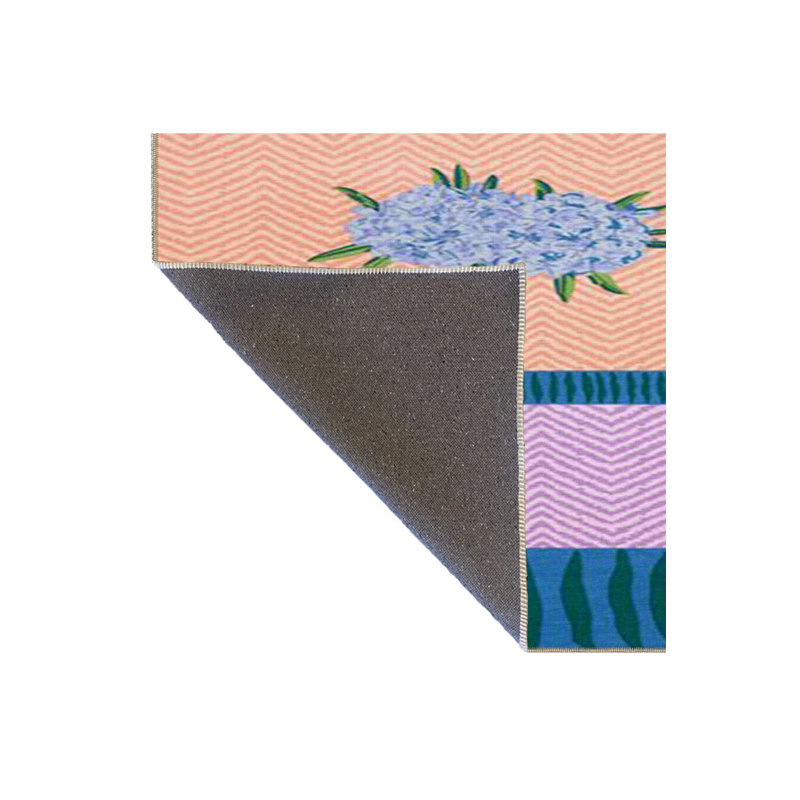 Tapis décoratif à motif floral orange moderne, Tapis de couloir 2 pi 6 po x 6 pi 7 po inclus