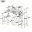Meuble-lavabo avec lavabo supérieur, 2 tiroirs et tablette-133527196
