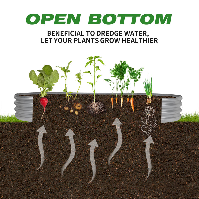 Hal 4x2x0.9ft Raised Garden Bed 2 Pack