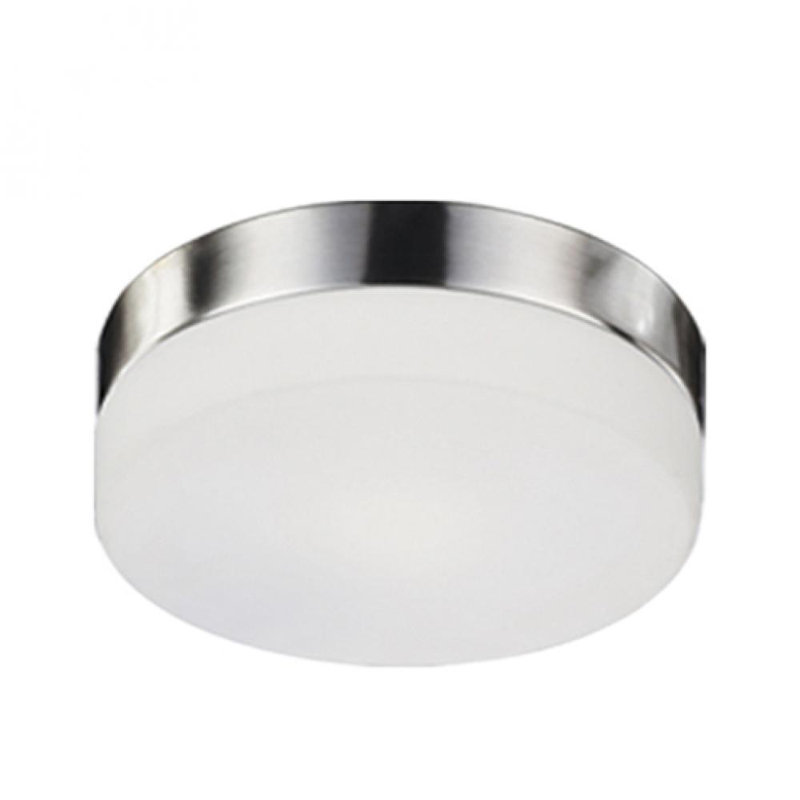 Lomita 11.5'' Brushed Nickel Opal Glass Flush Mount Ceiling Light