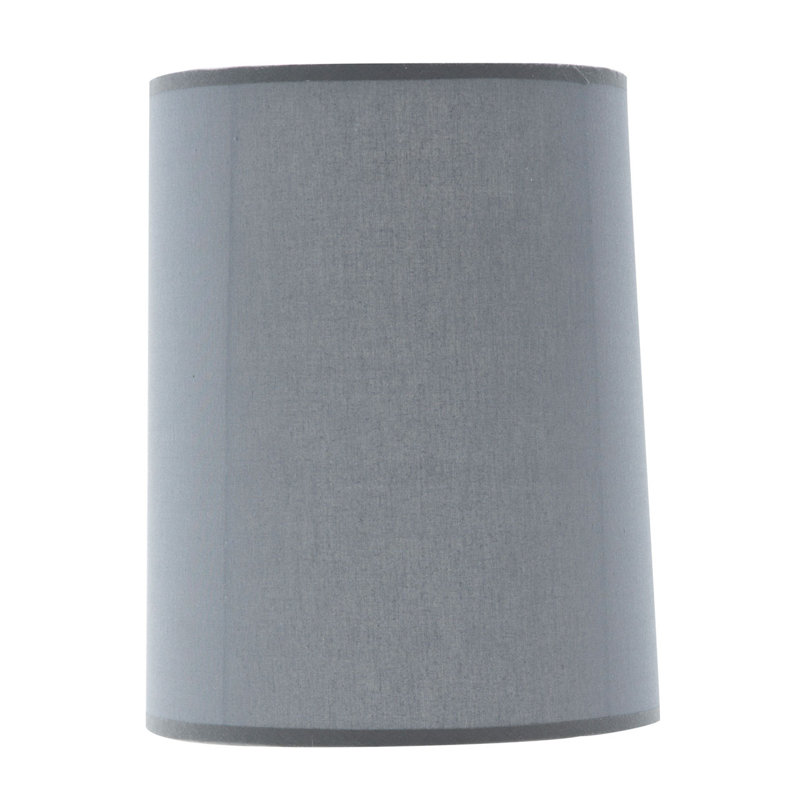 Montreal Drum Lamp Shade, Gray, 11.75" H x 9.5" W x 9.5" D