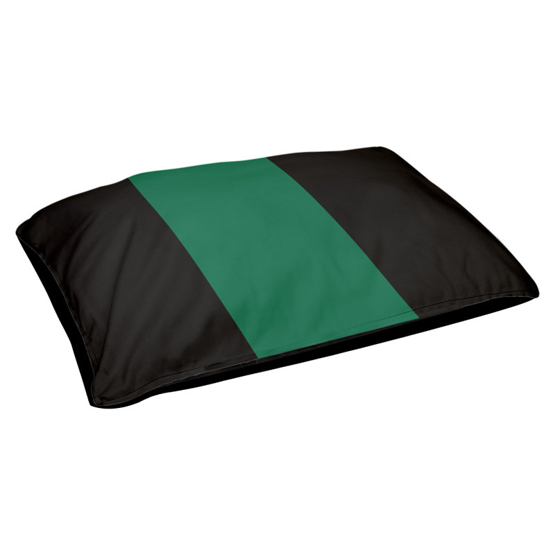 Coussin pour chien hockey Minnesota, Moyen (H 14 po x l 40 po x P 30 po), Noir / vert victorieux / noir