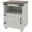 Table d'appoint de style campagnard moderne avec tablette et garde-robe, blanche-1593651942-1584875265