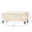 Design Design - Tissu en lin beige, décoration en bois polyvalente et élégante avec cadre, finition, compartiment de rangement caché, mobilier contemporain