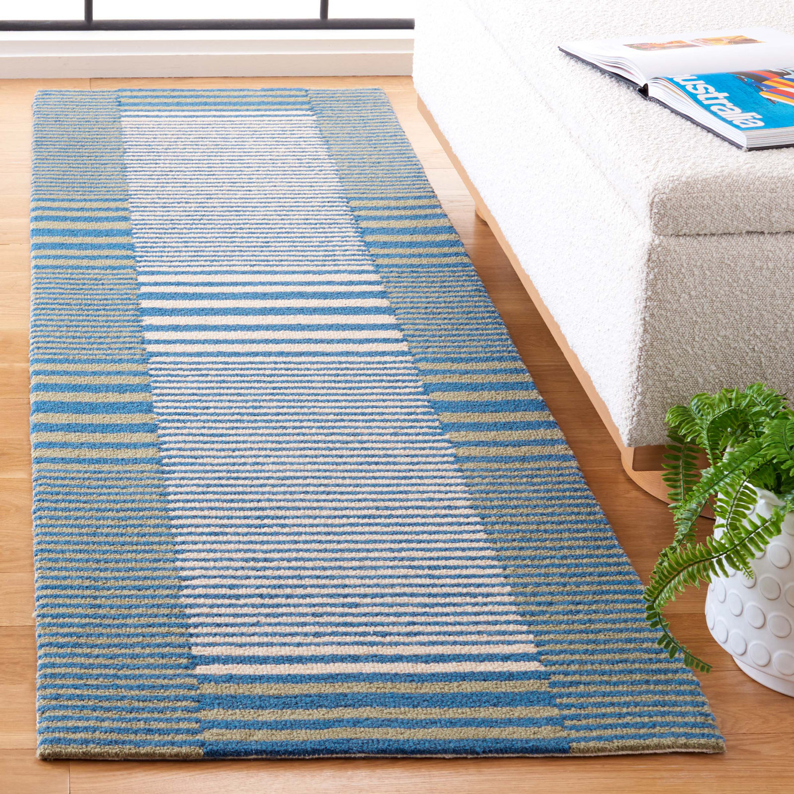 Fairhaven Hand-Tufted Striped Rug, Runner 2'3" x 8'