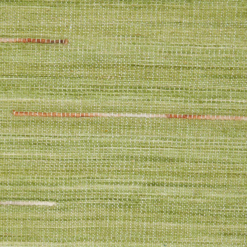 Tapis vert en laine / coton tissé à la main Anerinda, Rectangle 9 pi x 12 pi