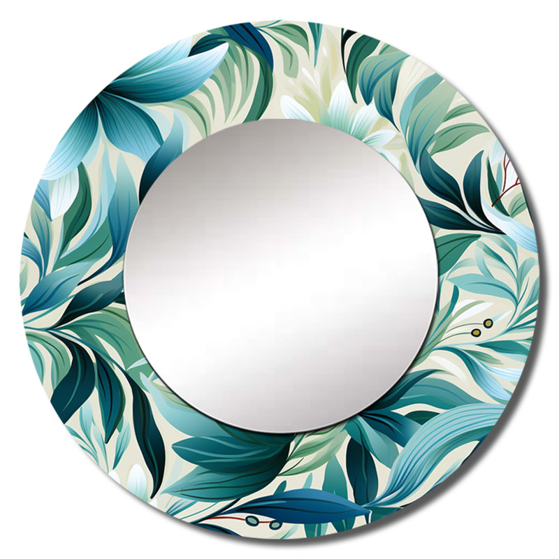 Motif botanique Rileey Oceanic Foliage - tropical, 23 po x 23 po, Round