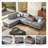 97.5" Oversized Sectional Leather Couch, L Shaped Couchwith-125887189