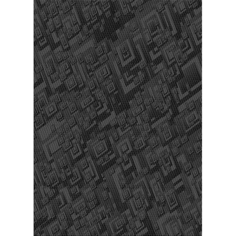 Tapis de zone noire à motifs, Rectangle 4 pi x 6 pi