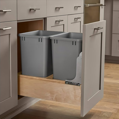 Rev-A-Shelf Bottom Mount Pullout Waste Trash Container Bin
