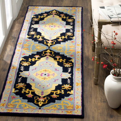 Blokzijl Oriental Tufted Blue/Pink/Yellow Area Rug