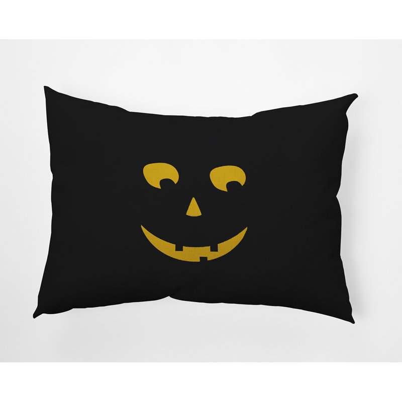  Housse et insert de coussin rectangulaire en polyester pour l'intérieur et l'extérieur par E by Design, Noir
