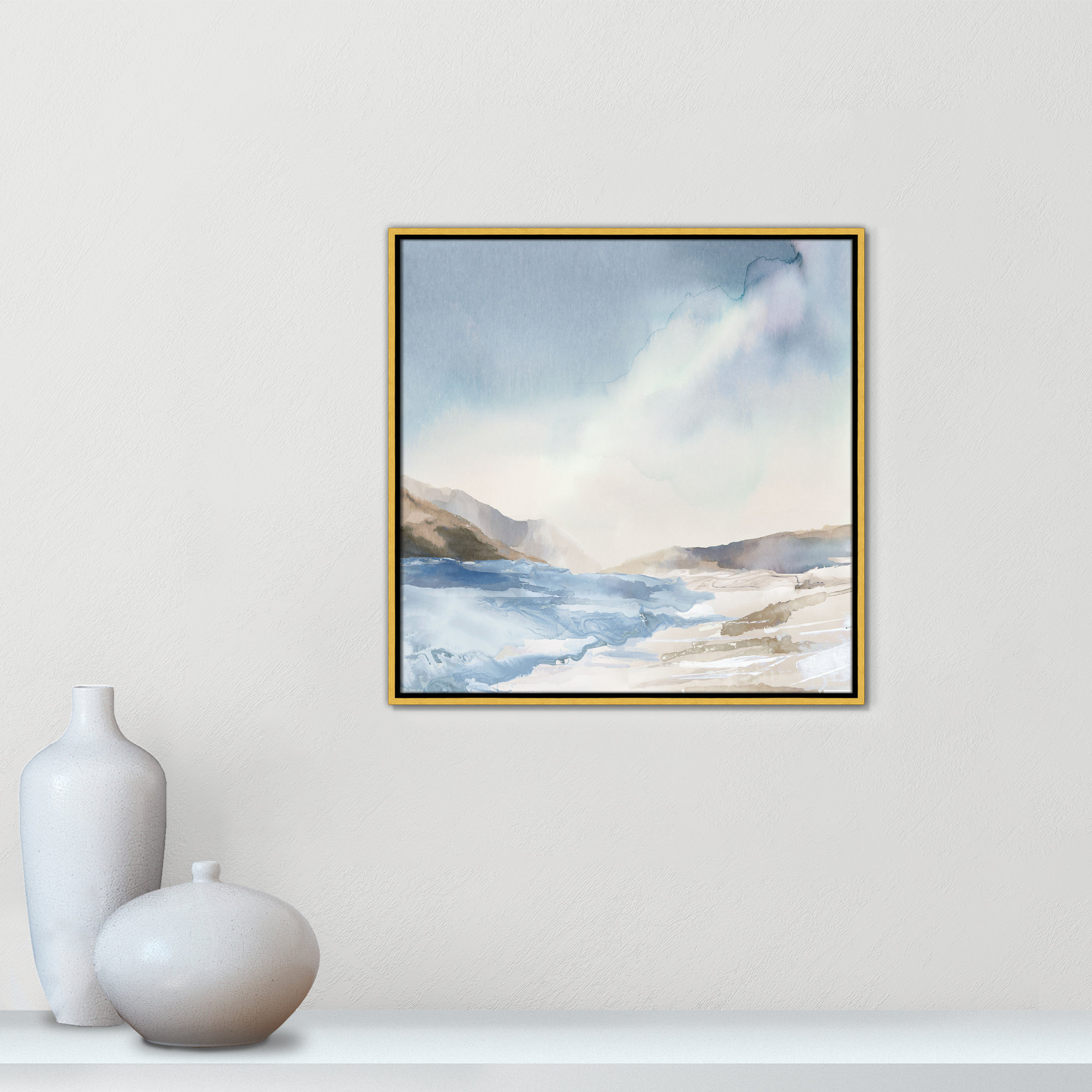 Mystic Shores Print by Mystic Shores, Gold, 25.5" H x 25.5" W