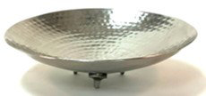 Assiette décorative en nickel Busiek, H 2 po x l 8,5 po x P 8,5 po
