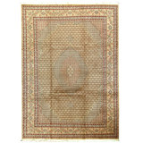 Hand Knotted Wool Oriental Area Rug in Gold