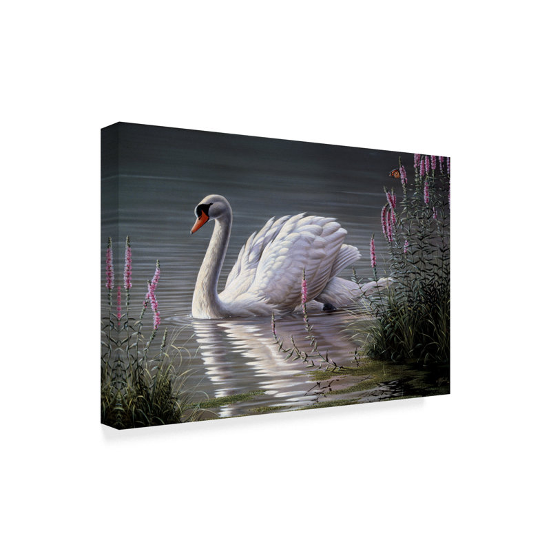 Wilhelm Goebel Summer Idyll Mute Swan Canvas Art 16" x 24"