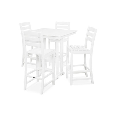 Ensemble repas pour 4 personnes avec table rectangulaire POLYWOOD La Casa Café