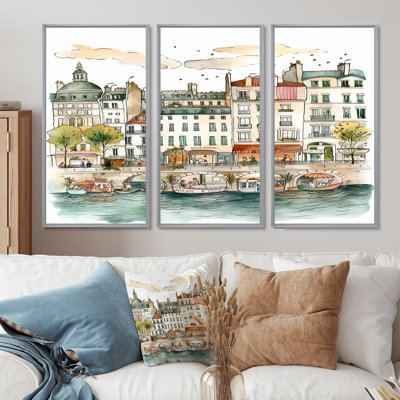 Altider - City Paris Wall Art Living Room Set