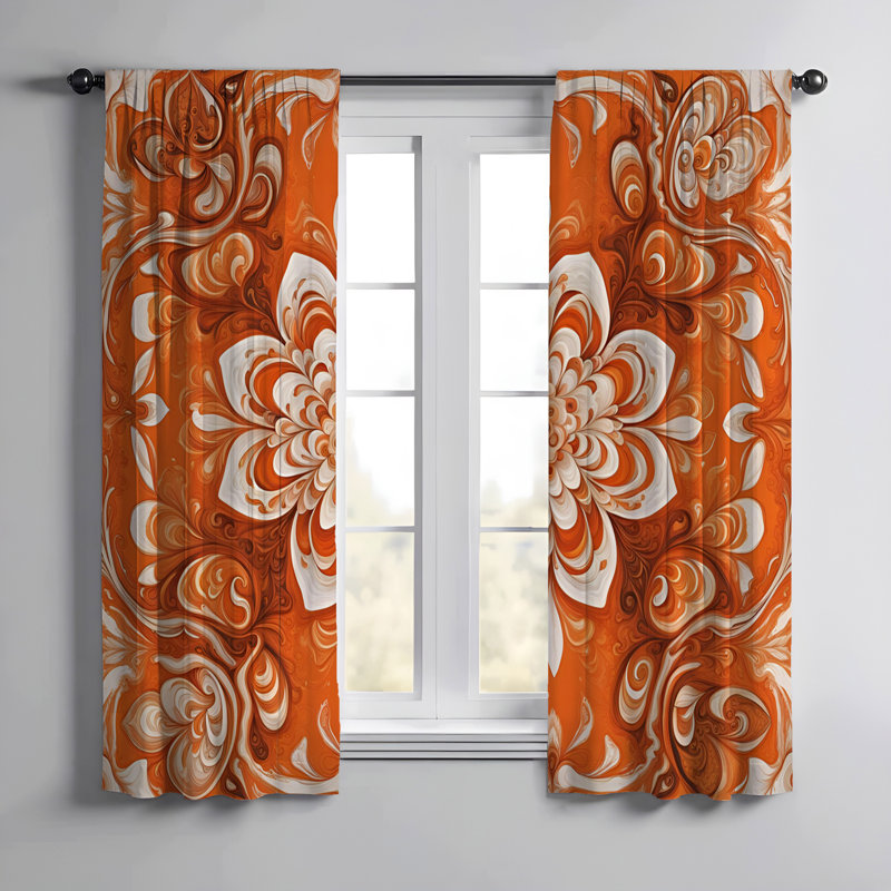 Paire de rideaux semi-transparents en polyester Rosvelt, L 40 po x L 82 po