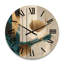 Pleine horloge murale en bois pleine lune or et turquoise Minimalisme I-1547275416