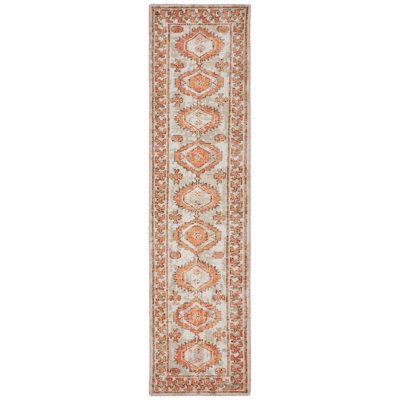 Mcmahen Wool Oriental Area Rug in Orange