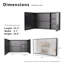Armoire de rangement de salle de bain avec miroir à DEL, miroir HD, crochets de porte et pochettes, facile à installer et à nettoyer-1380605986