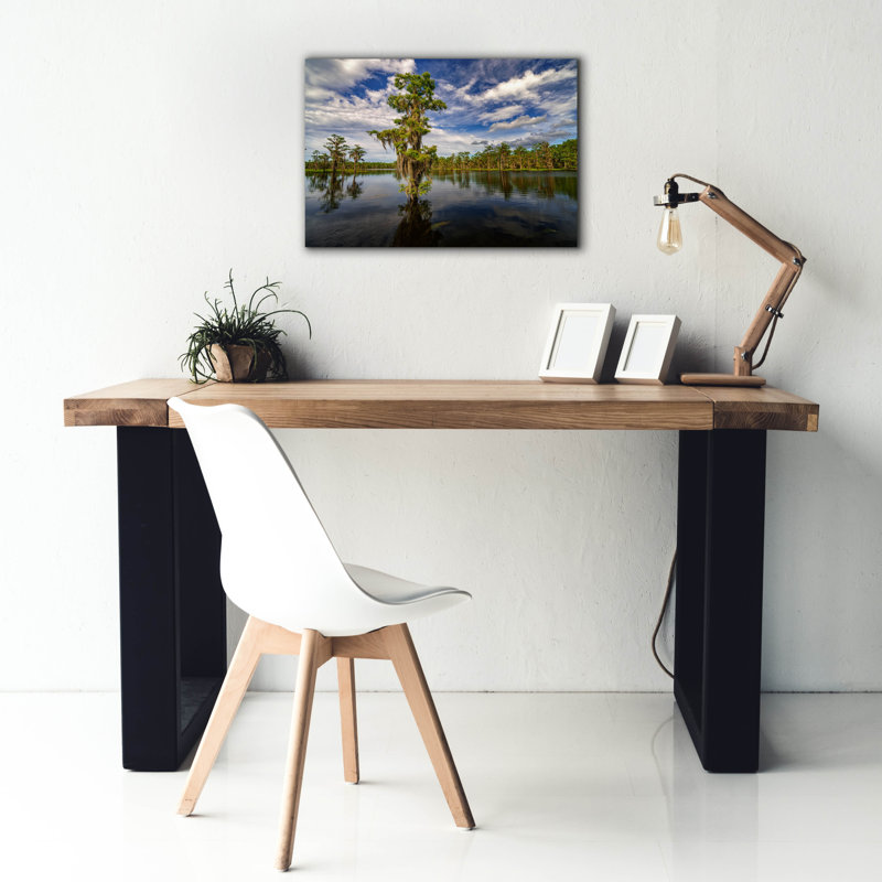 «Atchafalaya Af après-midi Ii» par Rick Berk, art mural sur toile, H 18 po x l 26 po x P 0,75 po