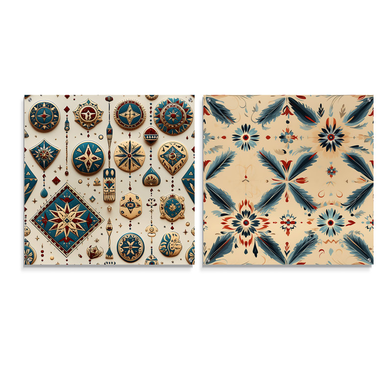 Zaina - Abstract Acrylic Wall Art Glass Set Of 2, 16" H x 33" W