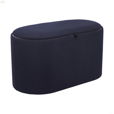 Storage Ottoman With Reversible Wooden Tray Top
