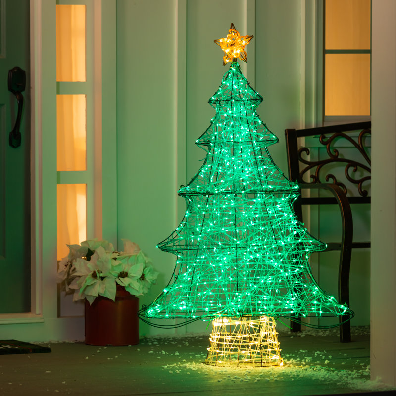 Décoration de jardin arbre de Noël H 47 po