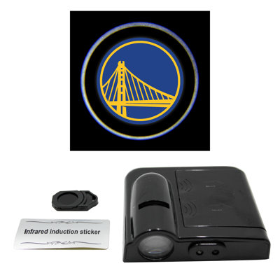 Éclairage DEL pour portière de voiture des Golden State Warriors de la NBA | 6,35 cm x 6,35 cm