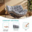 Chaise berçante d'extérieur en rotin Papasan-2101134295