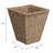 Alden Rustic Bohemian Handwoven Seagrass 2.3-Gallon Tapered Square Wicker Wastebasket-121973512