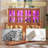 Eyisean 59" LED Curio Cabinet with 7 Color Lights, Vintage Glass Display Case with Glass Doors, Smartphone-Controlled, Short Wooden China Cabinet with Adjustable Shelves for Living Room, Entryway-1298126217
