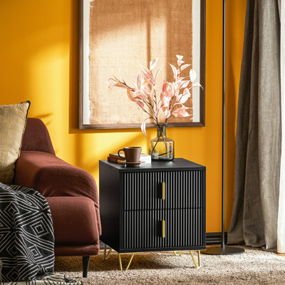 Aldea 40cm W Manufactured Wood Bedside Table
