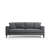 3-Seat Sofa Bed with Turnable Backrest, Dark Grey, 82.7 x 35.4 x 33.5 inches | BEECH WOOD Frame, 100% Polyester Fabric, 28 DNS Foam | Includes 2 Cushions (18 x 18 inches) | Ideal for Modern Living Rooms & Guest Rooms
