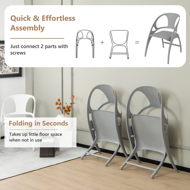 Murraysville 17.5'' H Folding Side Chair, Gray