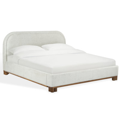 Chenille Upholstered Bed