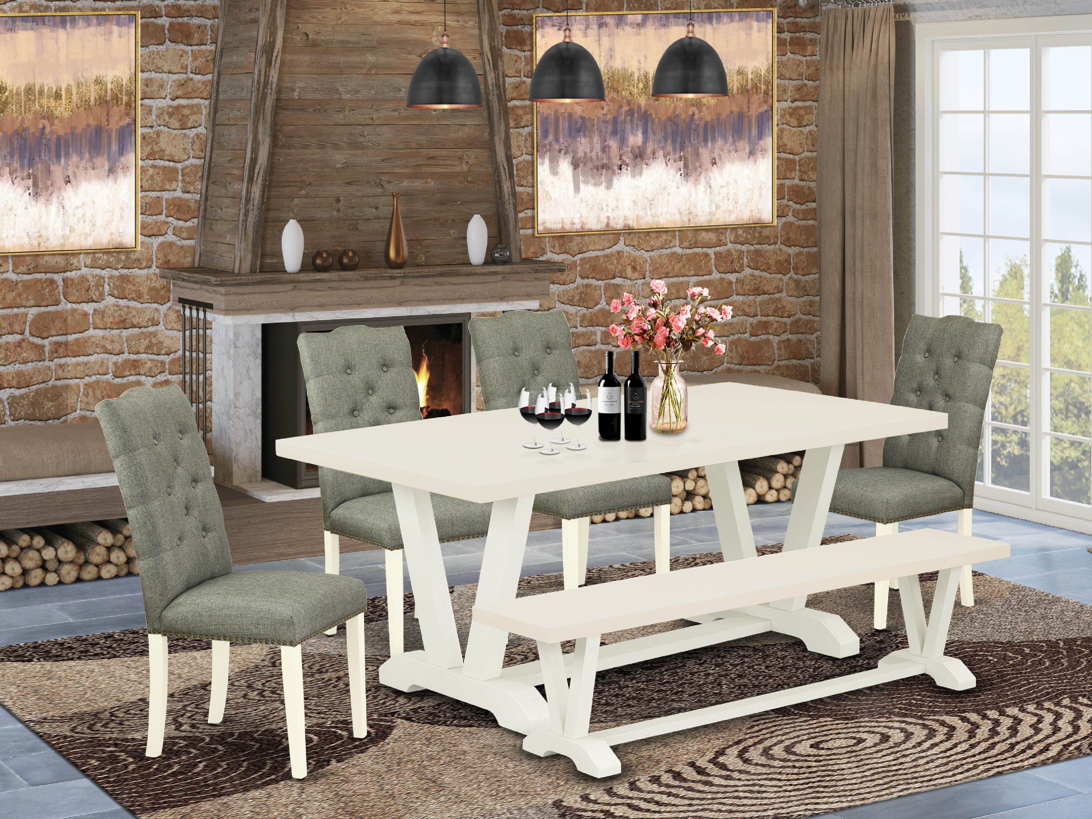 Red Barrel Studio 6 - Person Acacia Solid Wood Dining Set - Wayfair Canada