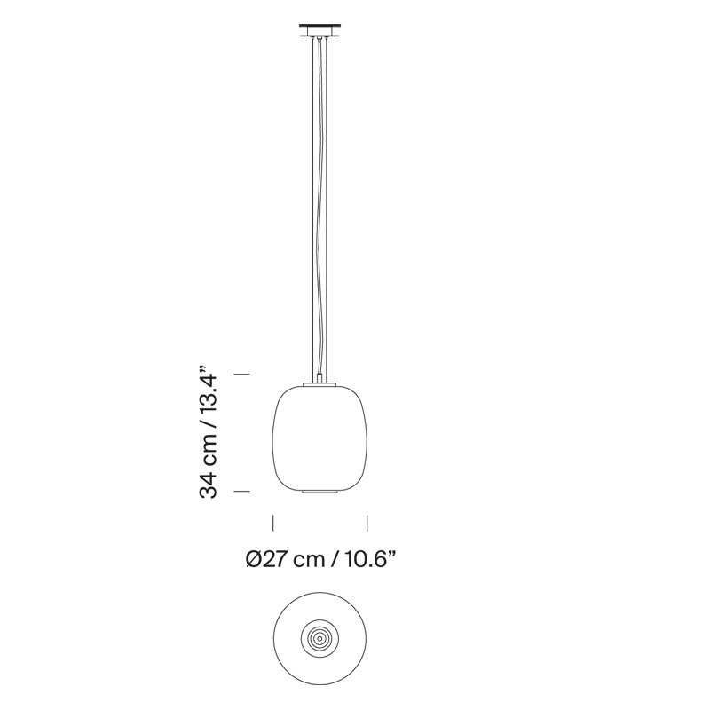 Globo Cestita, 132.7" H x 10.6" W x 10.6" D, 11 W