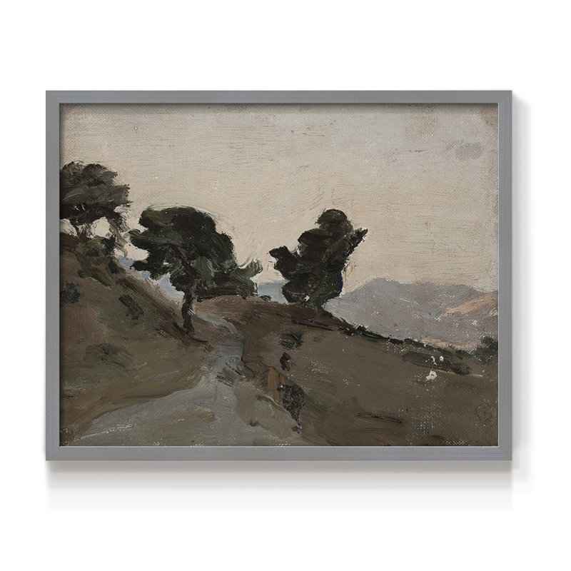 Paysages rétro-CCDCLV - impression encadrée - réversible, Gris, H 22 po x l 28 po