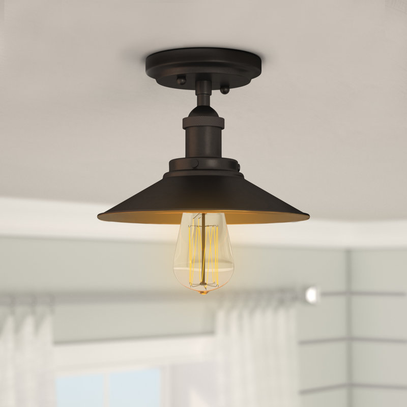 Plafonnier semi-encastré 1 lumière 9 po Morganton